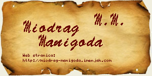 Miodrag Manigoda vizit kartica